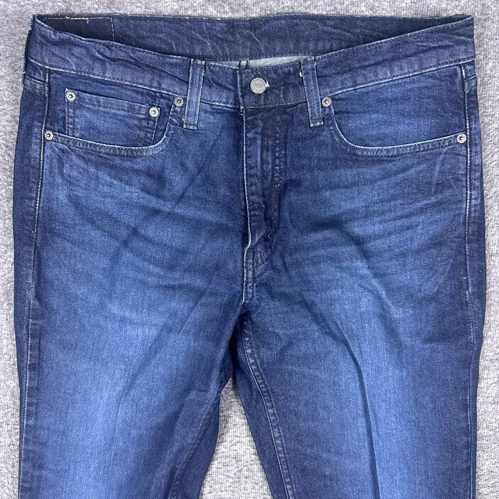 Levis 514 Jeans Mens 34x32 Blue Denim Straight Leg Stretch Denim Zip‎ Fly